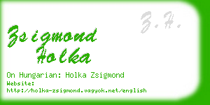 zsigmond holka business card